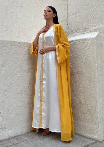 Chiffon Satin Kaftan