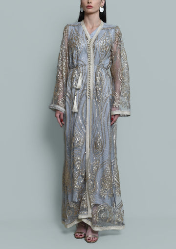 Tulle Satin Kaftan