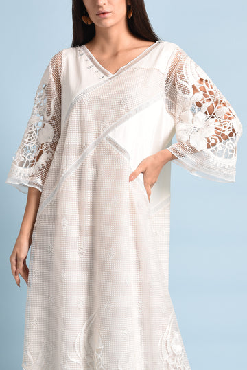 Lace Satin Kaftan
