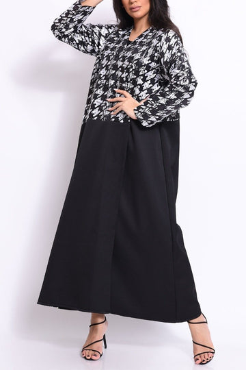 Crepe Tulle Abaya