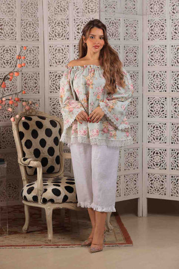 Floral Top and Pants Set