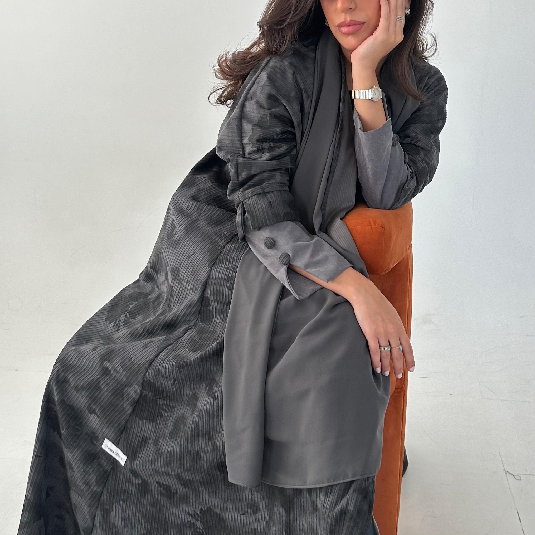 LINEN VELVET ABAYA